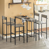 SoBuy | Essgruppe mit 4 Hockern | Bartisch set | 5-teilig | OGT14-N