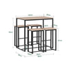 SoBuy | Bartisch mit 4 Hockern | Bartisch set | Stehtisch | 5-teilig | OGT15-N