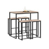 SoBuy | Bartisch mit 4 Hockern | Bartisch set | Stehtisch | 5-teilig | OGT15-N