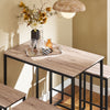 SoBuy | Bartisch mit 4 Hockern | Bartisch set | Stehtisch | 5-teilig | OGT15-N