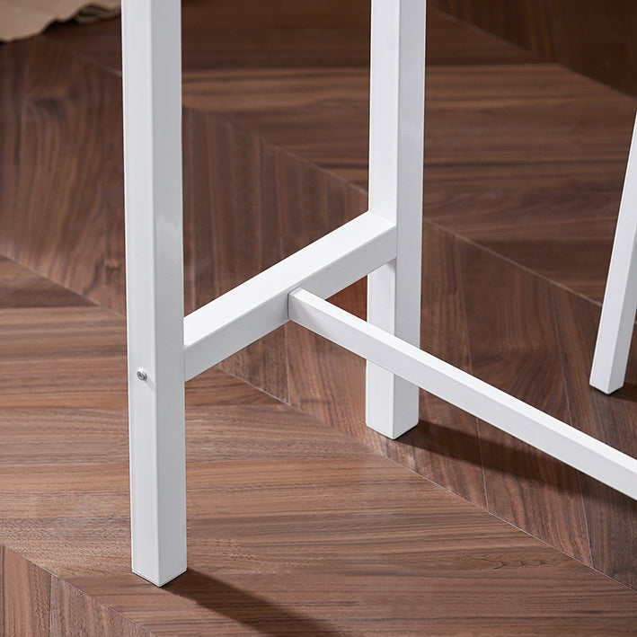 SoBuy | 5-teilig Bartisch mit 4 Stühlen | Esstisch set | Stehtisch | Weiß-Natur | OGT22-WN