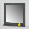 SoBuy | Badspiegel mit Ablage | Dunkelgrau | BZR16-DG