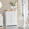 SoBuy | Wäscheschrank mit 2 Wäschesäcke | Wäschesammler | Wäschekorb Weiß | BZR33-II-W