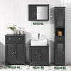 SoBuy | Bad Hochschrank | Badschrank | Badregal Grau | FRG236-DG
