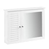 SoBuy | Spiegelschrank | Hängeschrank mit Spiegeltür | Badschrank Weiß | BZR55-W