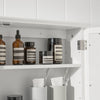 SoBuy | Spiegelschrank | Hängeschrank mit Spiegeltür | Badschrank Weiß | BZR55-W