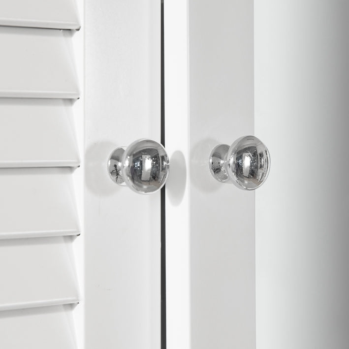 SoBuy | Spiegelschrank | Hängeschrank mit Spiegeltür | Badschrank Weiß | BZR55-W