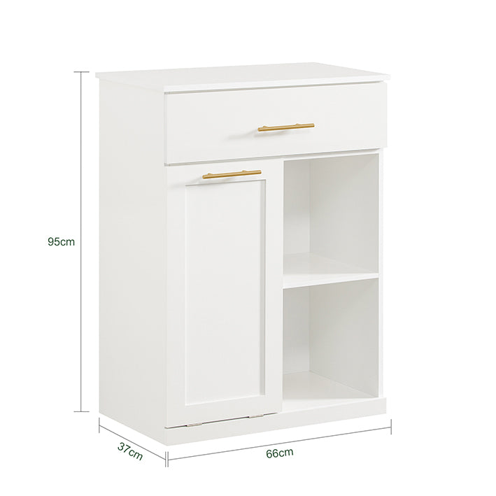 SoBuy | Wäscheschrank | Wäschesammler | Badschrank Weiß | BZR66-W