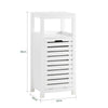 SoBuy | Wäscheschrank mit Wäschesack | Wäschesammler | Wäschekorb Weiß | BZR67-W