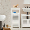 SoBuy | Wäscheschrank mit Wäschesack | Wäschesammler | Wäschekorb Weiß | BZR67-W