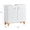 SoBuy | Waschbeckenunterschrank | Badschrank | Waschtisch | Unterschrank Weiß | BZR92-W