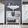 SoBuy | Waschbeckenunterschrank | Badschrank | Waschtisch | Unterschrank Weiß | BZR92-W