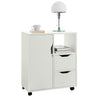 Vorverkauf | SoBuy | Druckertisch mit Schublade | Beistelltisch | Couchtisch Weiß | FBT105-W
