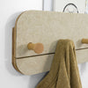 SoBuy | Design Wandgarderobe mit 5 Keiderhaken | Flurgarderobe Bambus | FHK16
