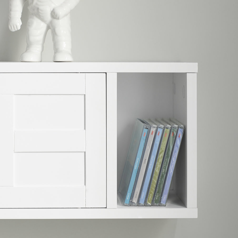 SoBuy | Wandgarderobe | Hängeregal | Flurgarderobe Weiß | FHK18-W
