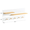SoBuy | 2-teilige Wandgarderobe | Hängeregal | Flurgarderobe Weiß | FHK21-WN