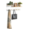 SoBuy | 2-teilige Wandgarderobe | Hängeregal | Flurgarderobe Weiß | FHK21-WN