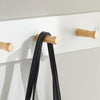 SoBuy | 2-teilige Wandgarderobe | Hängeregal | Flurgarderobe Weiß | FHK21-WN