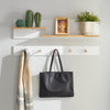 SoBuy | 2-teilige Wandgarderobe | Hängeregal | Flurgarderobe Weiß | FHK21-WN