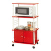 Sobuy | Mikrovlnná skříňka | Kuchyňská skříňka | Multi -Purpose Cabinet Red | FRG12-R