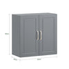 SoBuy | Wandschrank | Hängeschrank | Badschrank Grau | Medizinschrank | FRG231-DG