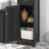 SoBuy | Bad Hochschrank | Badschrank | Badregal Grau | FRG236-DG