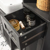 SoBuy | Bad Hochschrank | Badschrank | Badregal Grau | FRG236-DG
