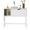 SoBuy | Konsolentisch | Sideboard mit 1 Klappe | Flurtisch Weiß | FSB21-W