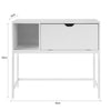 SoBuy | Konsolentisch | Sideboard mit 1 Klappe | Flurtisch Weiß | FSB21-W