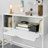 SoBuy | Konsolentisch | Sideboard mit 1 Klappe | Flurtisch Weiß | FSB21-W