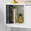 SoBuy | Konsolentisch | Sideboard mit 1 Klappe | Flurtisch Weiß | FSB21-W