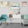 SoBuy | Konsolentisch | Sideboard mit 1 Klappe | Flurtisch Weiß | FSB21-W