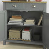 SoBuy | Sideboard | Küchenschrank mit Arbeitsplatte | Flurschrank Grau | FSB25-HG
