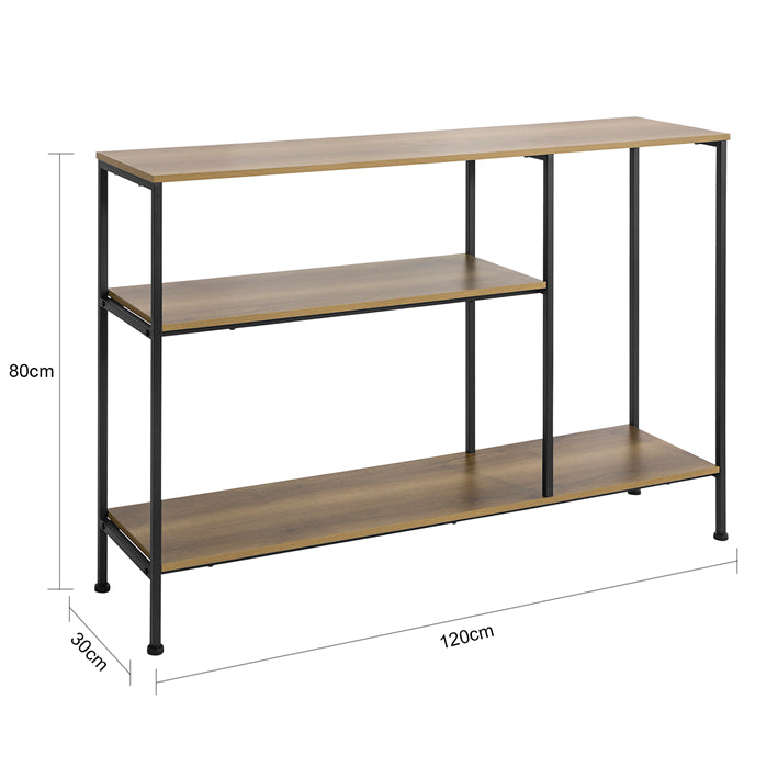 SoBuy | Konsolentisch mit 3 Ablagen | Flurtisch | Sideboard Metall | FSB35-PF