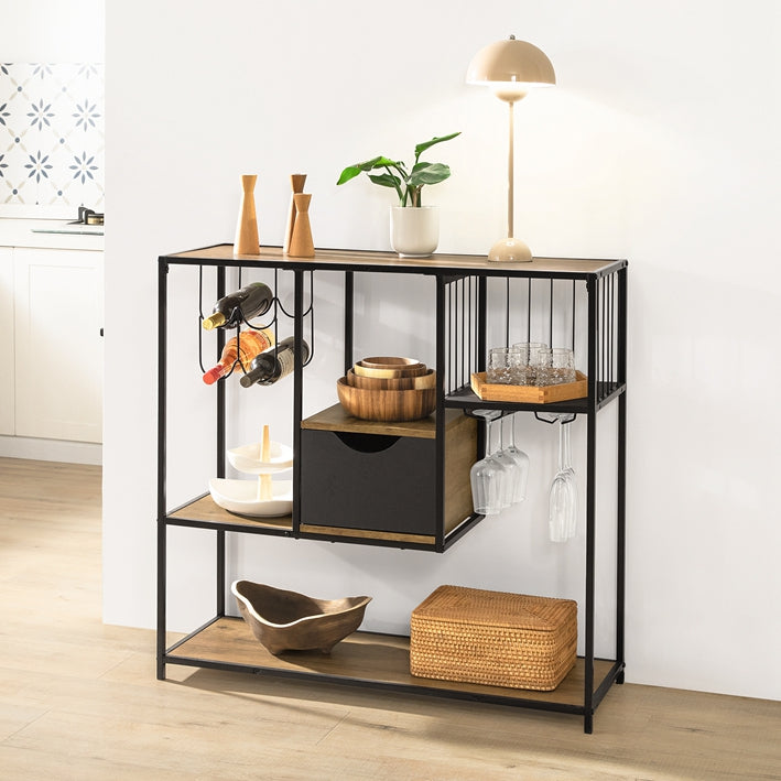 SoBuy | Konsolentisch mit Metallrahmen | Flurtisch | Sideboard | FSB56-F