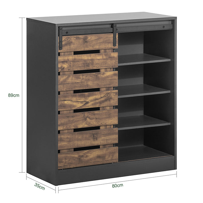 SoBuy | Sideboard Schiebetür | Kommode | Schuhschrank | Flurschrank | FSB65-HG