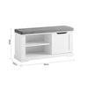 Sobuy | Cloakroom Bench | Sedadlo | Boty Bench White | FSR84-W
