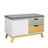 Sobuy | Bench bot se 2 zásuvkami | Sedadlo s úložným prostorem Cloakroom Bench | FSR92-W