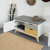Sobuy | Bench bot se 2 zásuvkami | Sedadlo s úložným prostorem Cloakroom Bench | FSR92-W