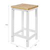 SoBuy | 2er Set Hocker | Holzstuhl | Küchenstuhl | Sitzhöhe 61cm | FST29-WNx2