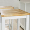 SoBuy | 2er Set Hocker | Holzstuhl | Küchenstuhl | Sitzhöhe 61cm | FST29-WNx2