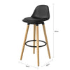 Sobuy | Bar Stolička s backrest | Barstuhl | Černá | FST70-SCH