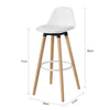 Sobuy | Bar Stolička s backrest | Barstuhl | bílá | FST70-W