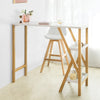 SoBuy | Design Bartisch | Stehtisch | Küchentisch | Bambus und Weiß | FWT56-W