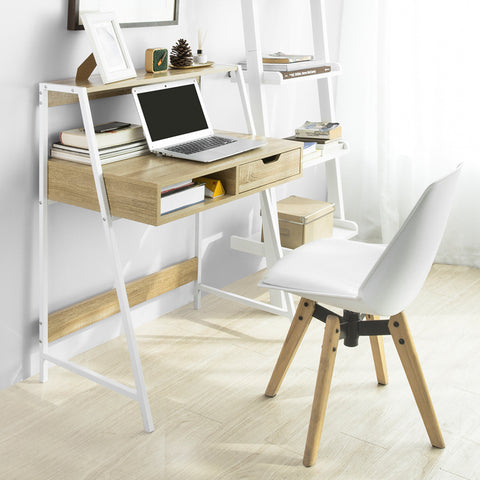 SoBuy | Schreibtisch | Bürotisch | Arbeitstisch | Weiß-Natur | FWT63-N