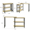 SoBuy | L-förmiger Beistelltisch | Couchtisch | Eckschreibtisch Industrie-Design | FWT83-N