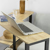 SoBuy | L-förmiger Beistelltisch | Couchtisch | Eckschreibtisch Industrie-Design | FWT83-N