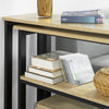 SoBuy | L-förmiger Beistelltisch | Couchtisch | Eckschreibtisch Industrie-Design | FWT83-N