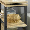 SoBuy | L-förmiger Beistelltisch | Couchtisch | Eckschreibtisch Industrie-Design | FWT83-N