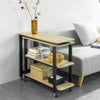 SoBuy | L-förmiger Beistelltisch | Couchtisch | Eckschreibtisch Industrie-Design | FWT83-N
